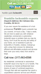 Mobile Screenshot of locksmithfranklin.org